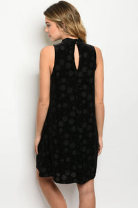 Stephany Black Velvet Dress