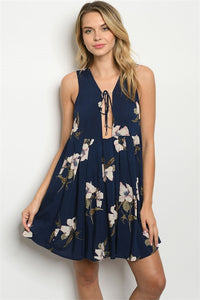 Elizabeth Navy Floral Dress