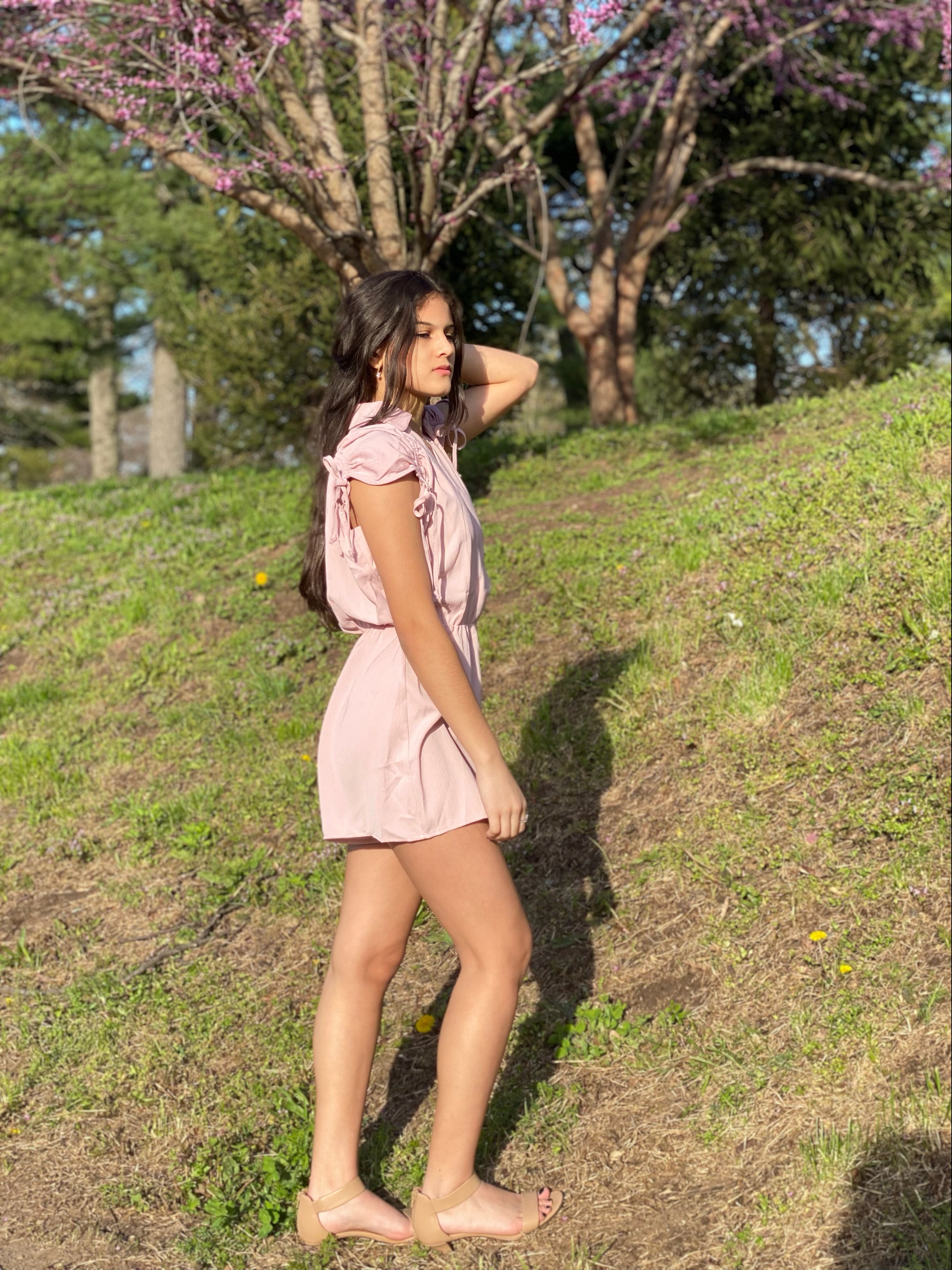 Ellie Pink Romper